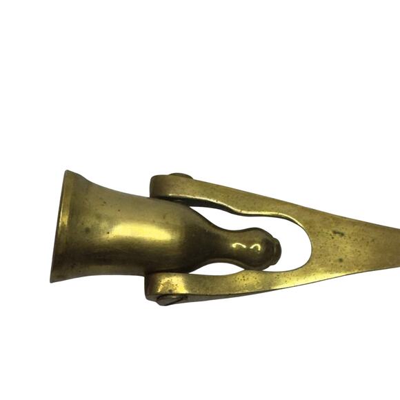 Brass Pineapple Candle Snuffer Hinged Bell Heavy 9" - Picture 3 of 4